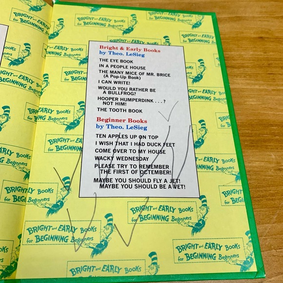 Vintage Dr. Seuss THE TOOTH BOOK Theo LeSieg 1981 Hardcover Book - Picture 10 of 16